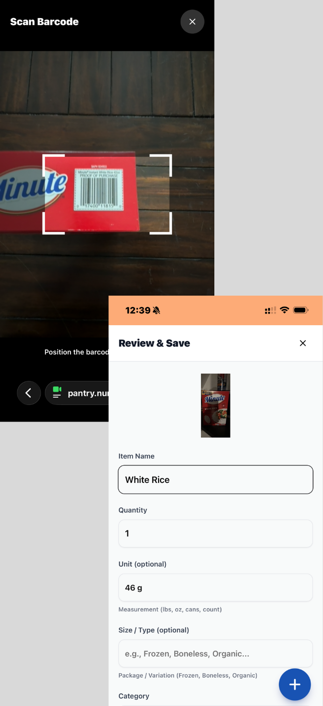 Scan and Save item screenshot