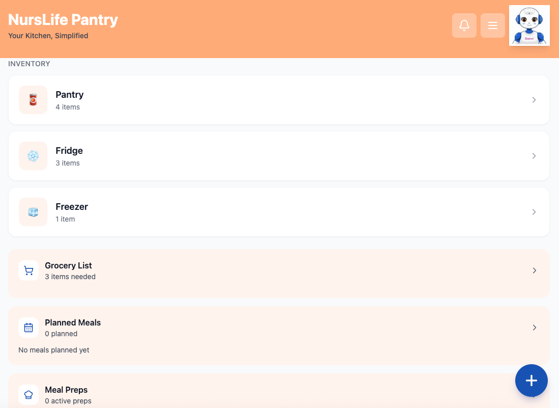 Your Pantry by NursLife app screenshot
